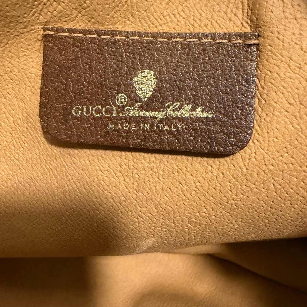 Vintage Gucci Beige and Brown GG Monogram Clutch - Picture 8 of 8